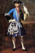 Peter Jakob Horemans Portrait of Clemens August as Falconer oil on canvas